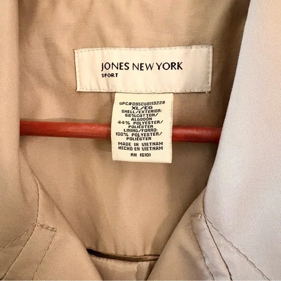 JONES NEW YORK Double Breasted Belted 3/4 Length Womens Classic Trench Coat | XL - Picture 11 of 11